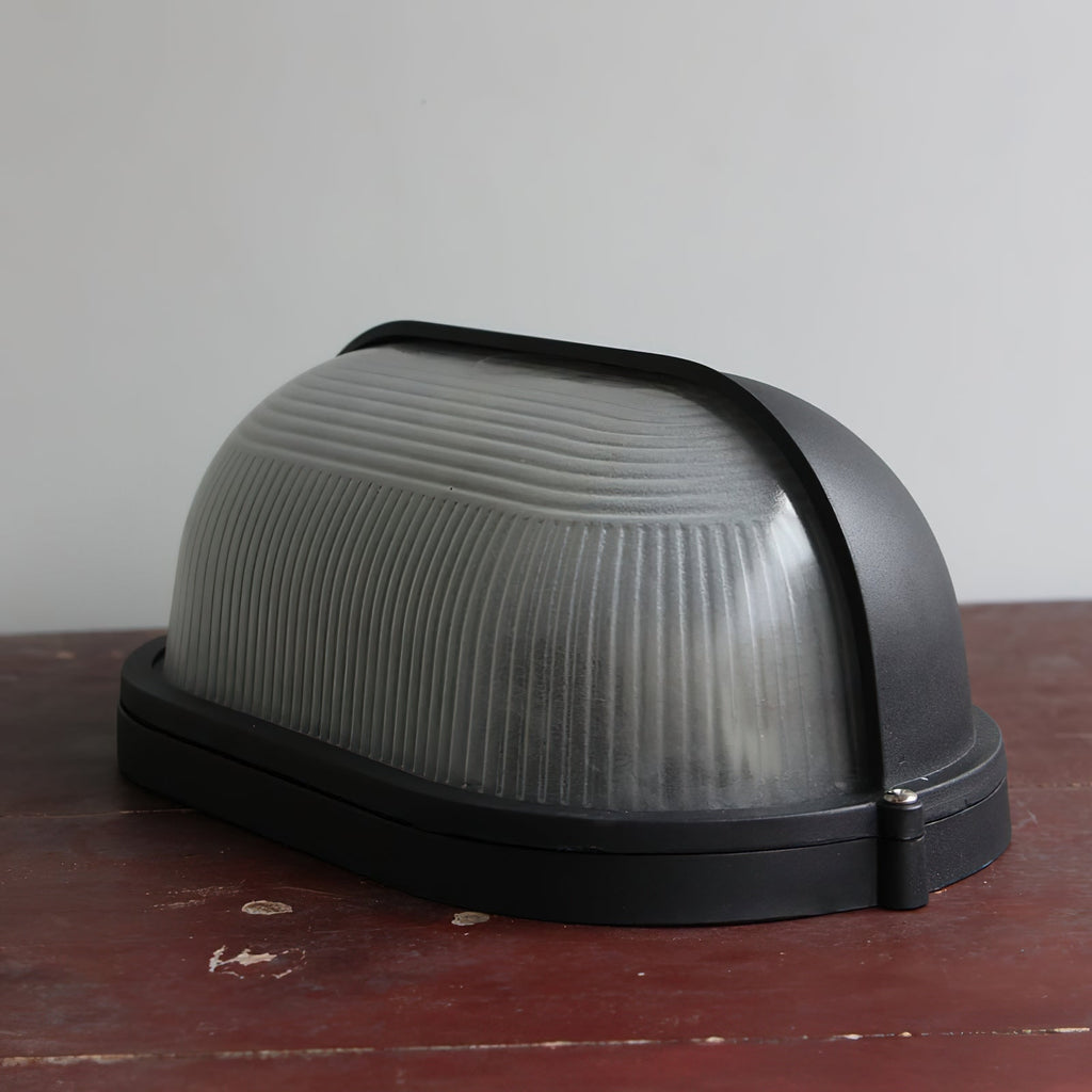Outdoor Wall Light with Bulkhead Design Oval Eyelid Cover and Industrial Nautical Style - Image 38
