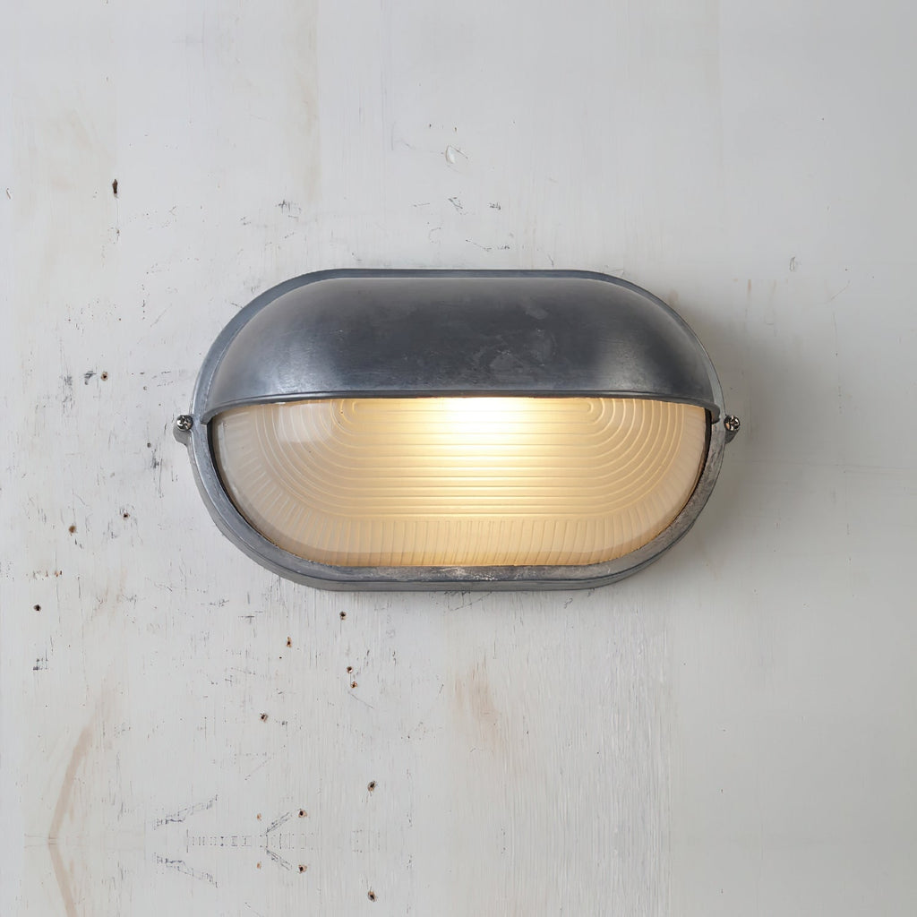 Outdoor Wall Light with Bulkhead Design Oval Eyelid Cover and Industrial Nautical Style - Image 46