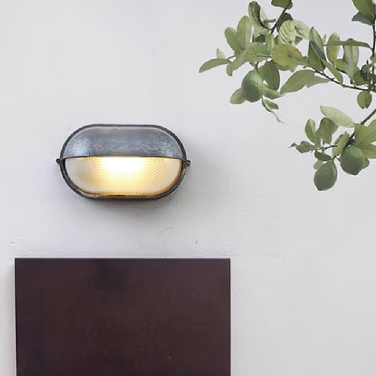 Outdoor Wall Light with Bulkhead Design Oval Eyelid Cover and Industrial Nautical Style - Image 6