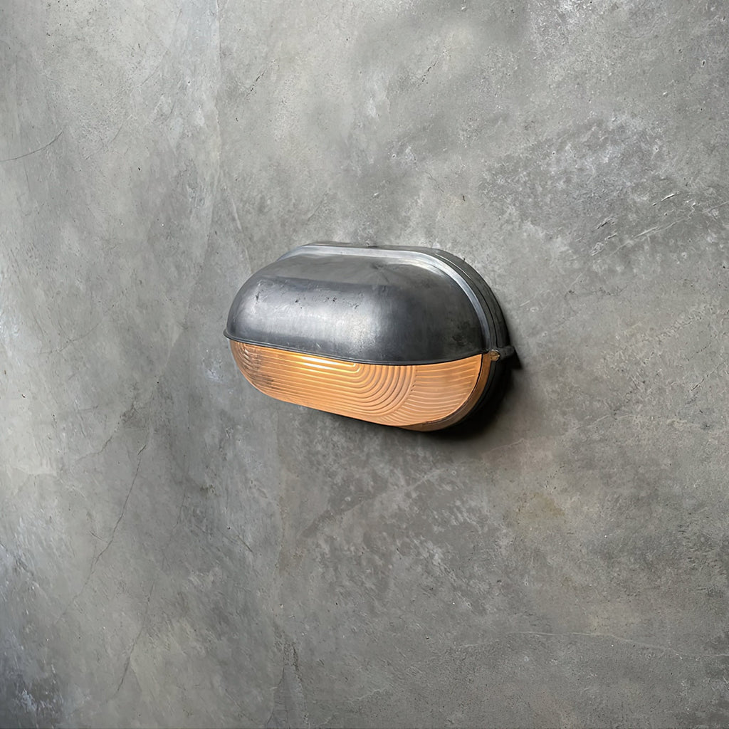 Outdoor Wall Light with Bulkhead Design Oval Eyelid Cover and Industrial Nautical Style - Image 8