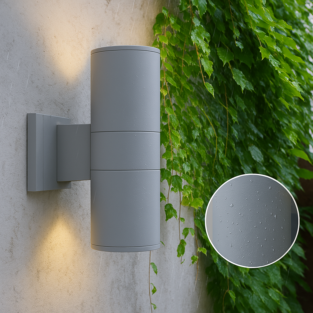 Outdoor Wall Light with Up and Down LED Illumination and Aluminum Sconce - Image 3