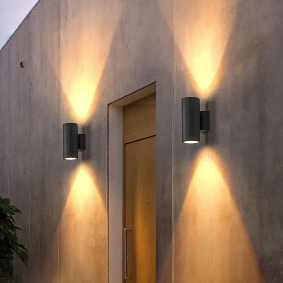 Outdoor Wall Light with Up and Down LED Illumination and Aluminum Sconce - Image 4
