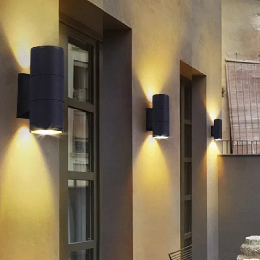 Outdoor Wall Light with Up and Down LED Illumination and Aluminum Sconce - Image 6