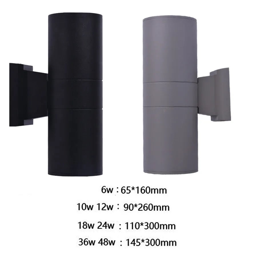 Outdoor Wall Light with Up and Down LED Illumination and Aluminum Sconce - Image 7