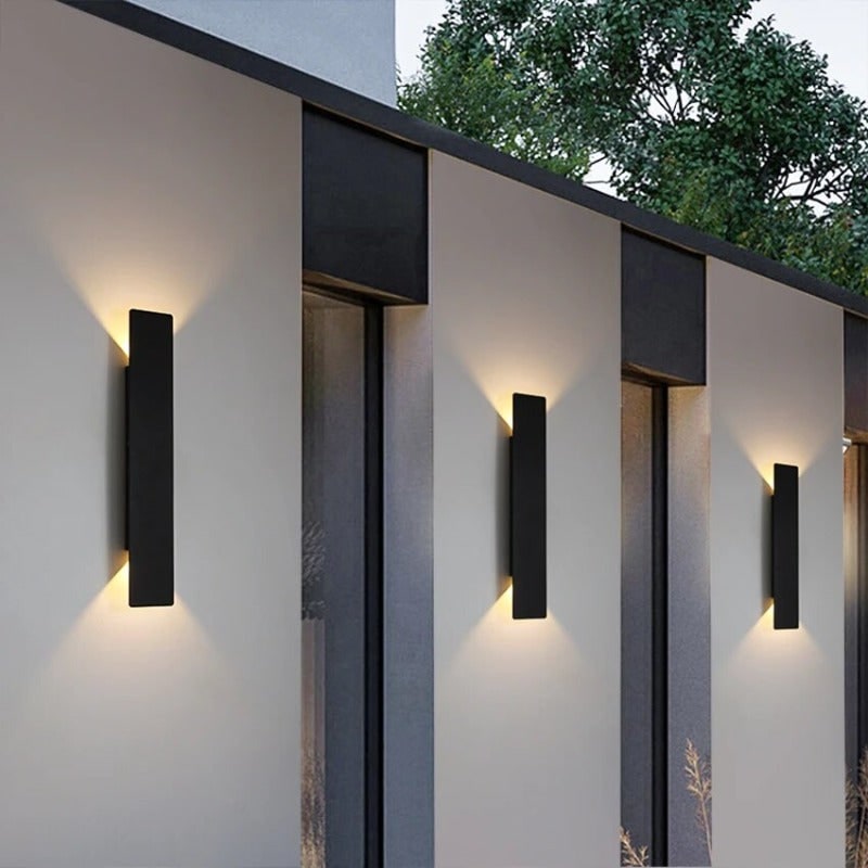 Outdoor Wall Sconce LED Light with Up and Down Glow Modern Linear Design - Image 4