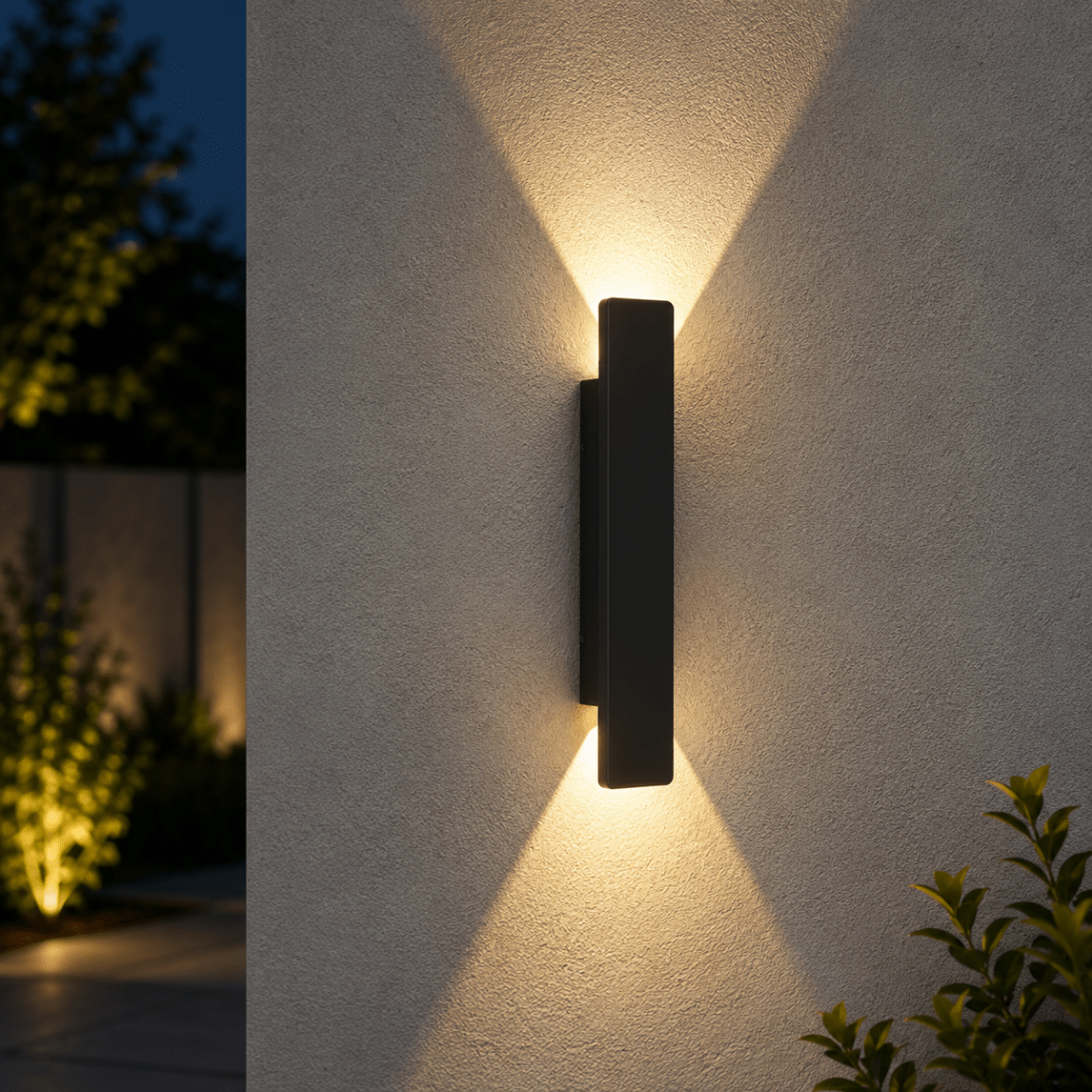 Outdoor Wall Sconce with LED Up and Down Lighting in Slim Rectangular Design - Image 11