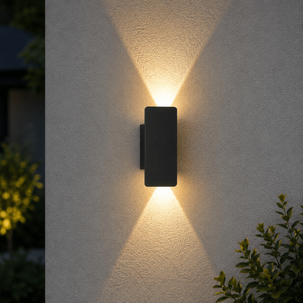 Outdoor Wall Sconce with LED Up and Down Lighting in Slim Rectangular Design - Image 7