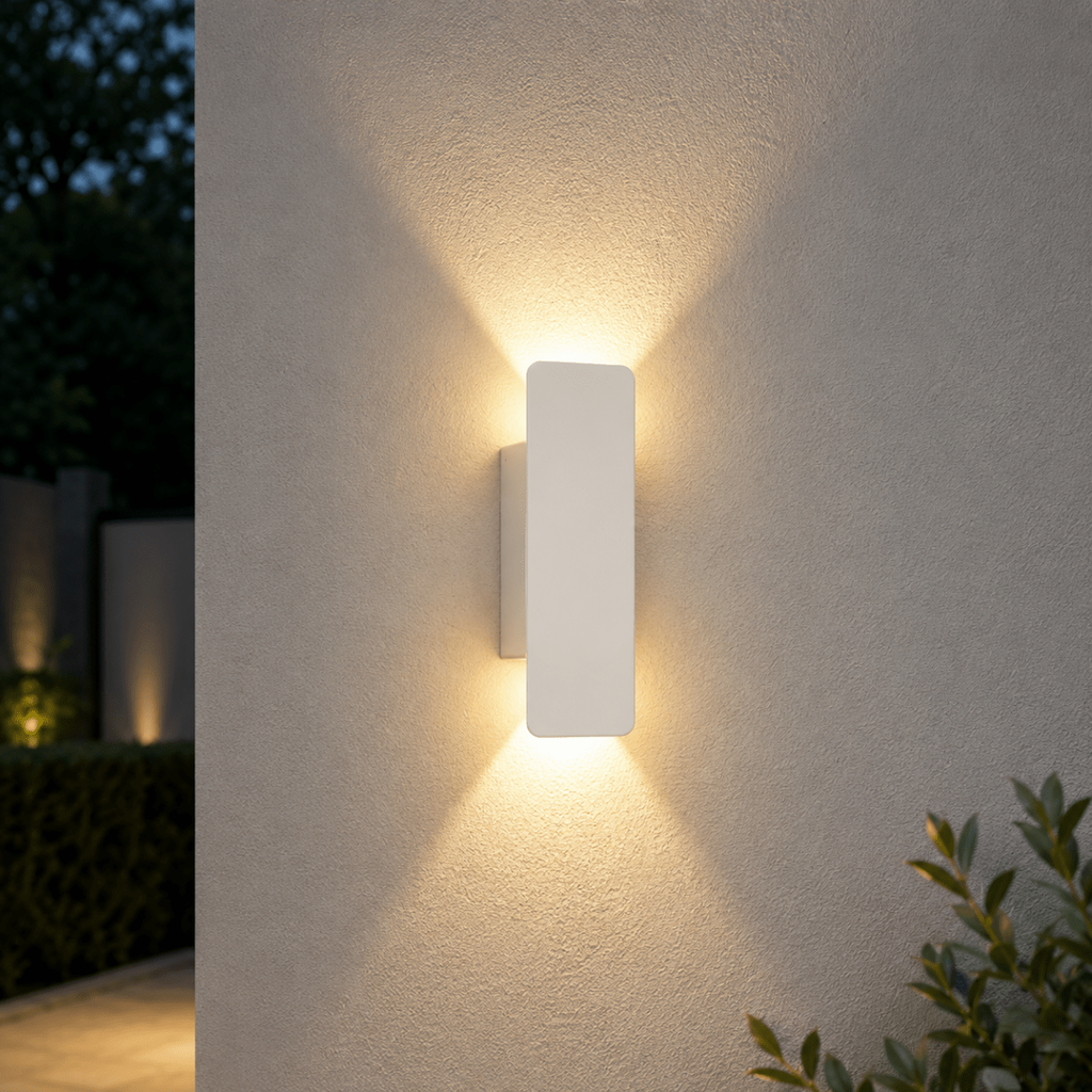 Outdoor Wall Sconce with LED Up and Down Lighting in Slim Rectangular Design - Image 8