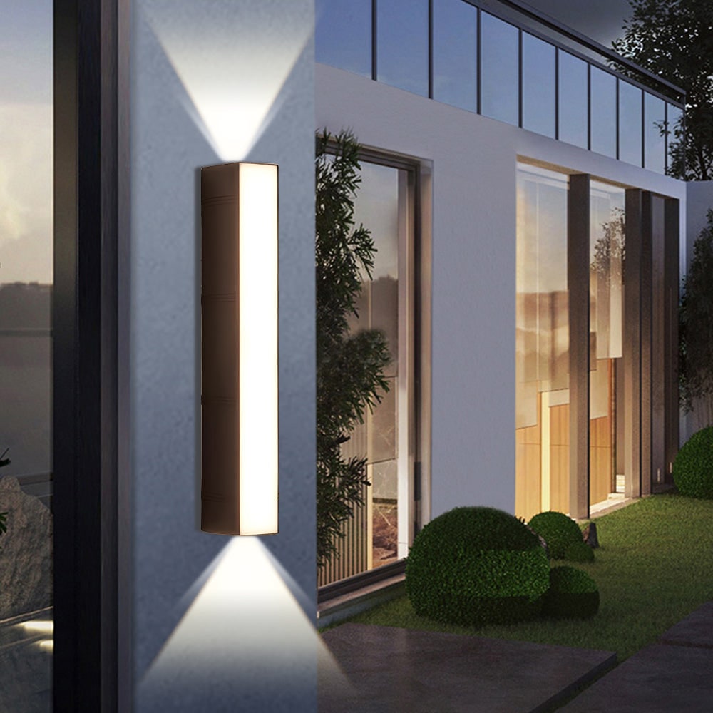 Outdoor Wall Sconce with LED Up and Down Lighting Modern Weather-Resistant - Image 11