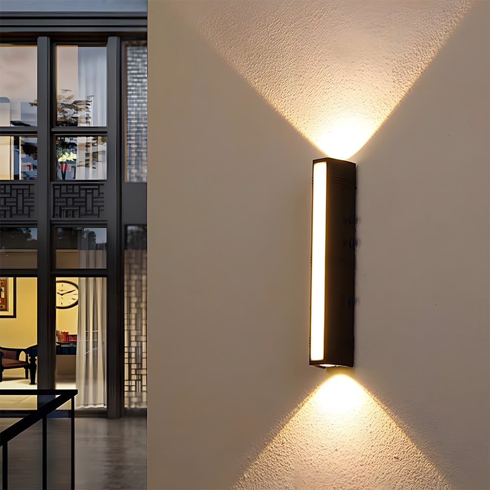 Outdoor Wall Sconce with LED Up and Down Lighting Modern Weather-Resistant - Image 12