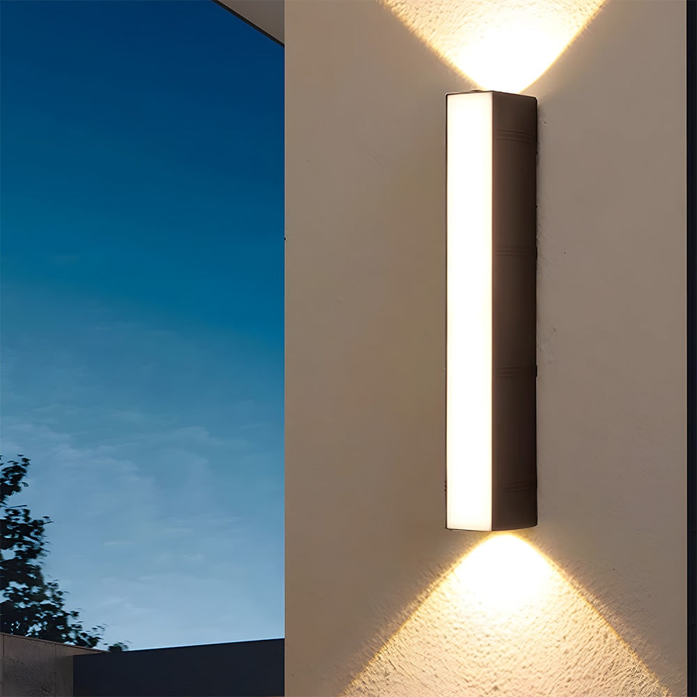 Outdoor Wall Sconce with LED Up and Down Lighting Modern Weather-Resistant - Image 13