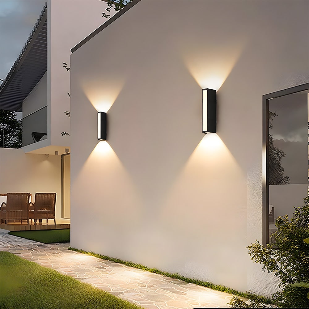 Outdoor Wall Sconce with LED Up and Down Lighting Modern Weather-Resistant - Image 3