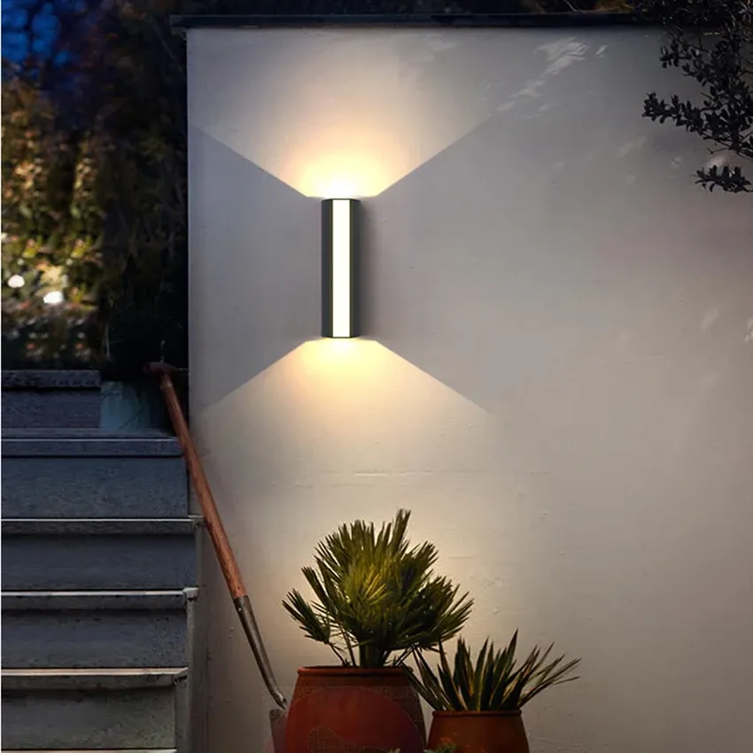 Outdoor Wall Sconce with LED Up and Down Lighting Modern Weather-Resistant - Image 4