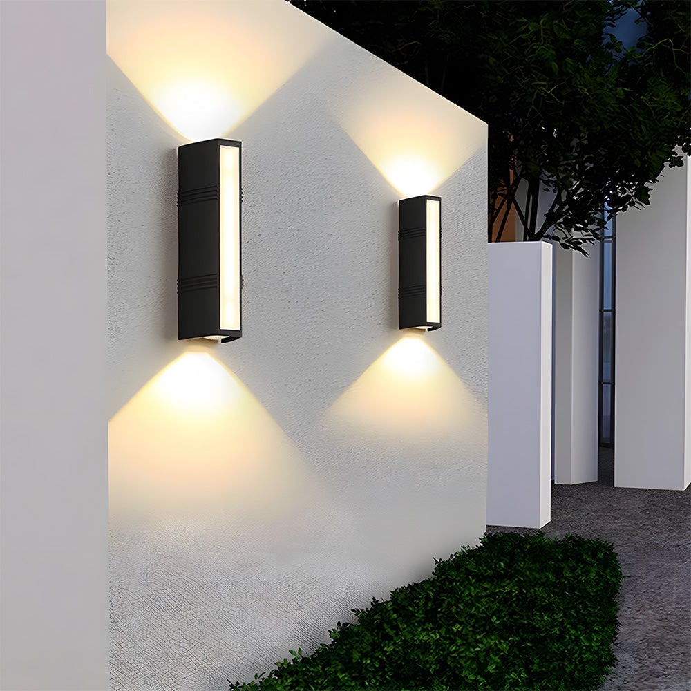 Outdoor Wall Sconce with LED Up and Down Lighting Modern Weather-Resistant - Image 5