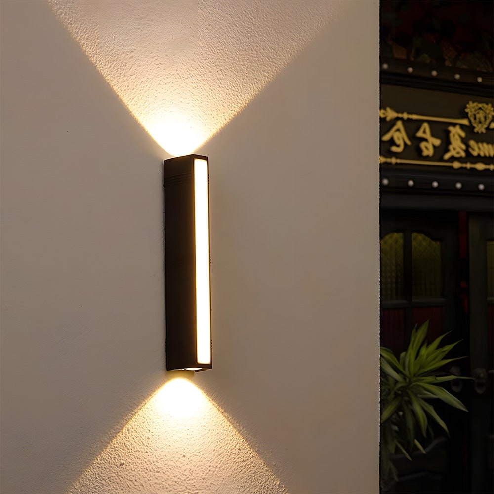 Outdoor Wall Sconce with LED Up and Down Lighting Modern Weather-Resistant - Image 8