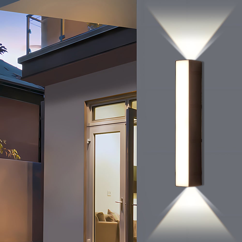 Outdoor Wall Sconce with LED Up and Down Lighting Modern Weather-Resistant - Image 9