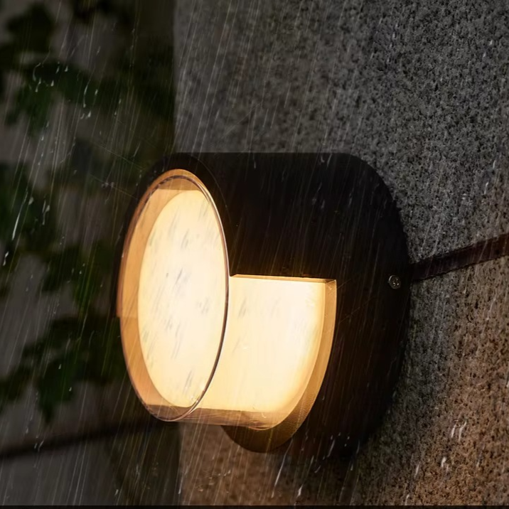 Outdoor Wall Sconce with Motion Sensor LED and Weather-Resistant Geometric Design - Image 4
