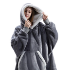 Coperta con cappuccio oversize con tasca per adulti