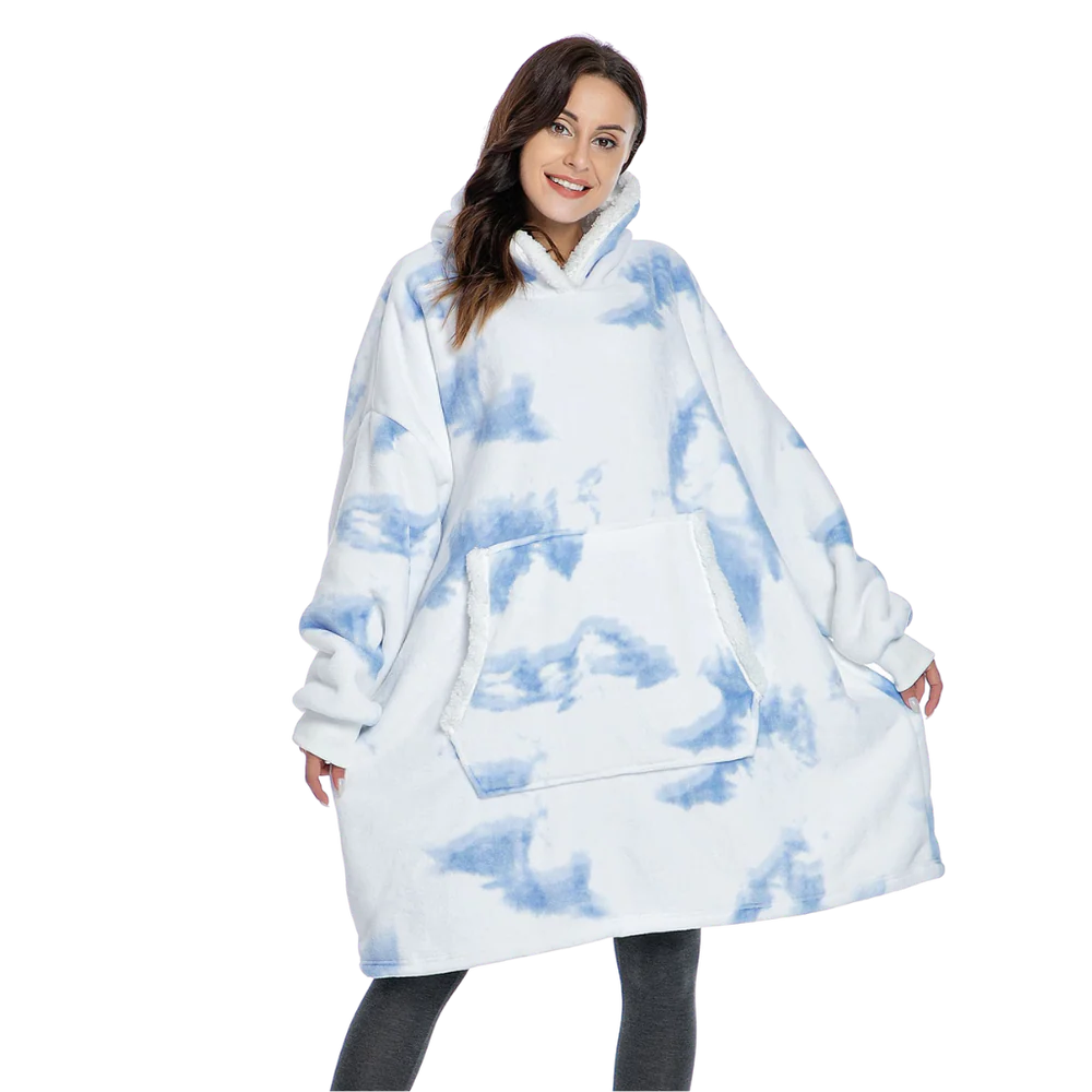 Coperta con cappuccio oversize con tasca per adulti