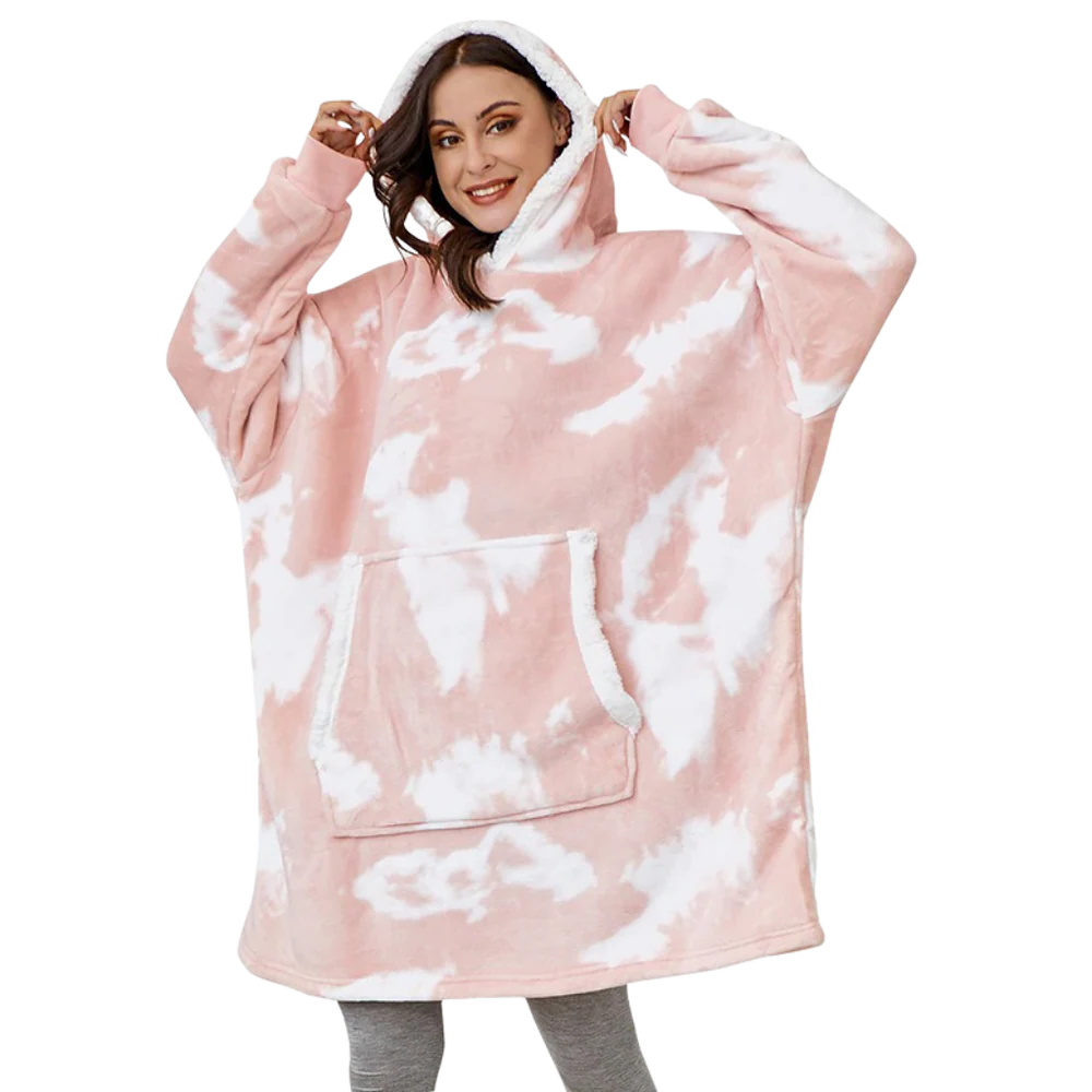 Coperta con cappuccio oversize con tasca per adulti