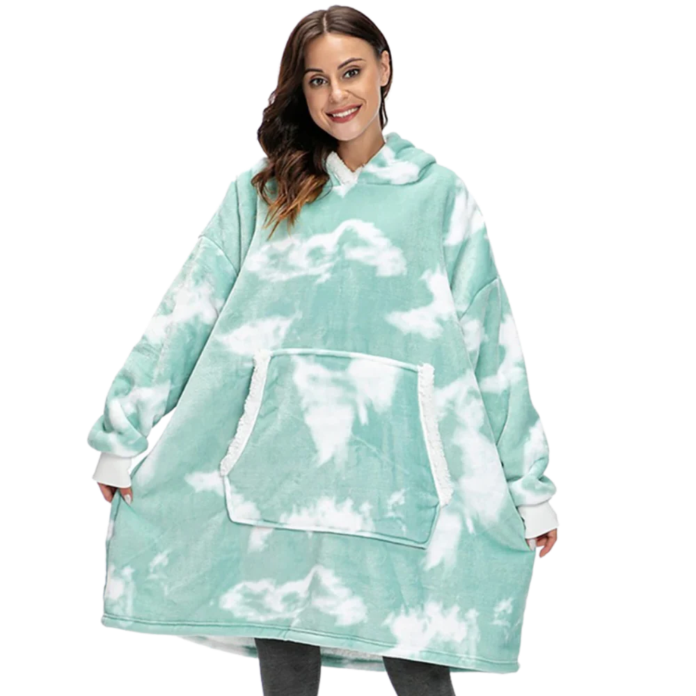 Coperta con cappuccio oversize con tasca per adulti