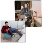 Coperta con cappuccio oversize con tasca per adulti