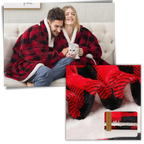 Coperta con cappuccio oversize con tasca per adulti