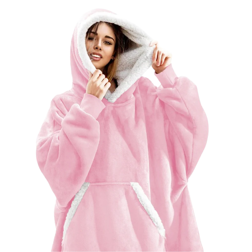Coperta con cappuccio oversize con tasca per adulti