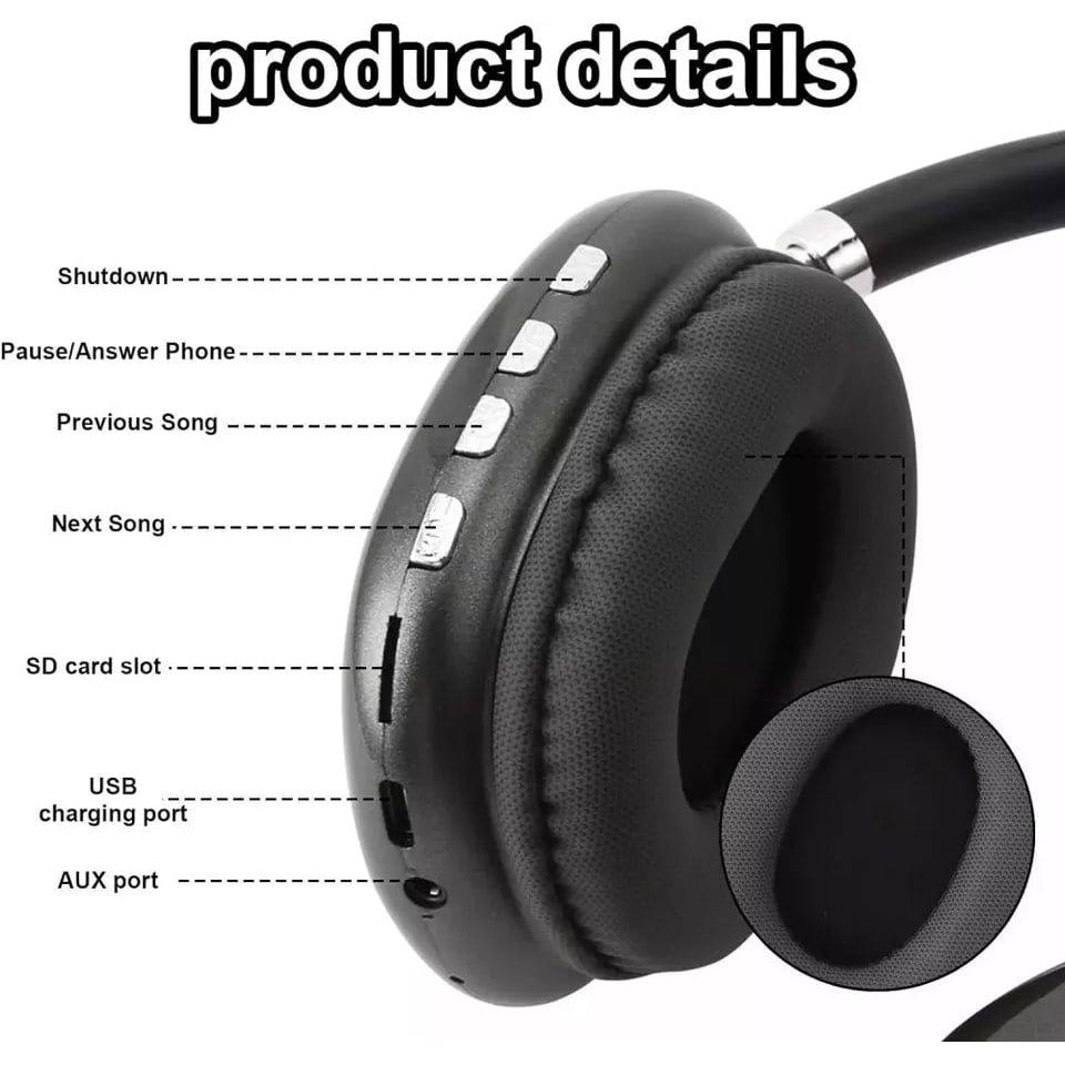 Over Ear Wireless Headphones with Active Noise Reduction and Bluetooth Connectivity - Image 3