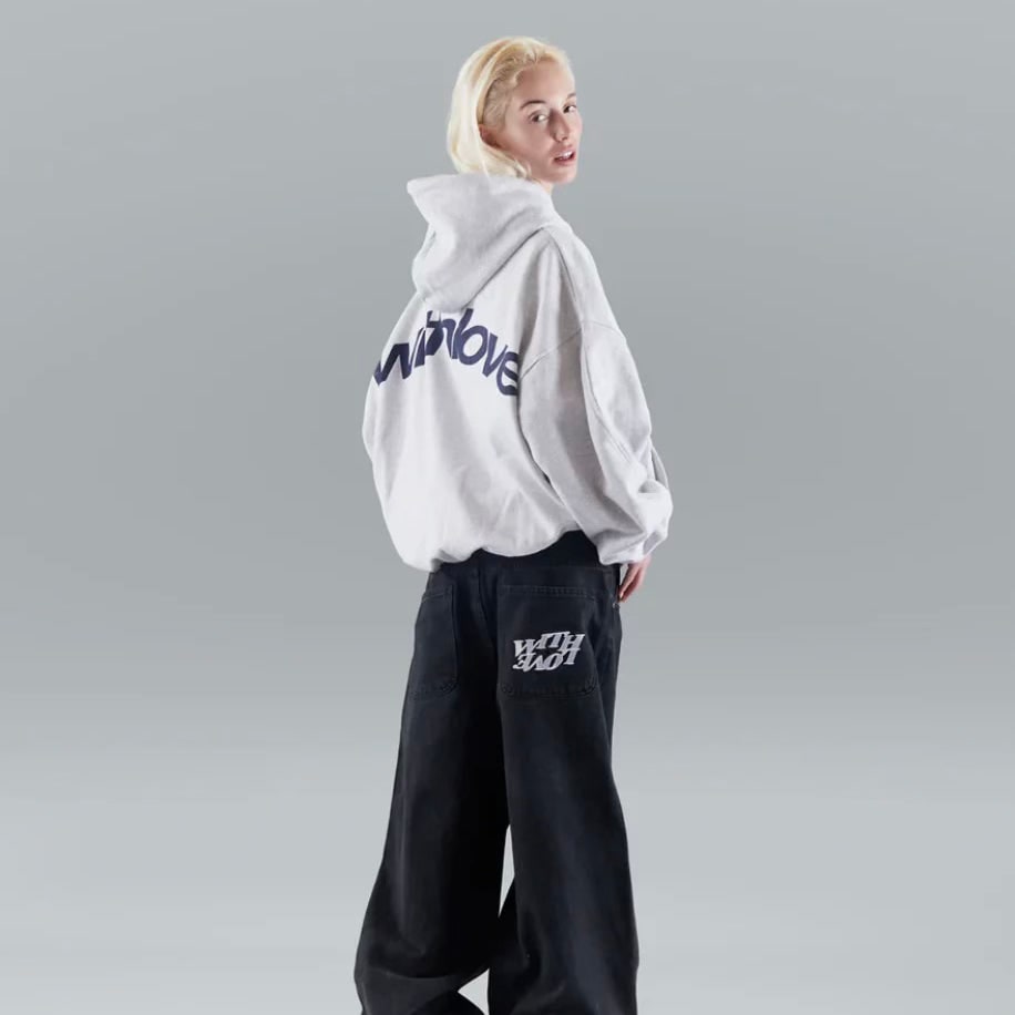 Oversized Graphic Pullover Hoodie with Dropped Shoulders and Kangaroo Pocket - Image 4