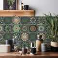 Peel and Stick Tile Backsplash Wall Art Decor Stickers Mandala Patterns Pack of 24 - Image 3