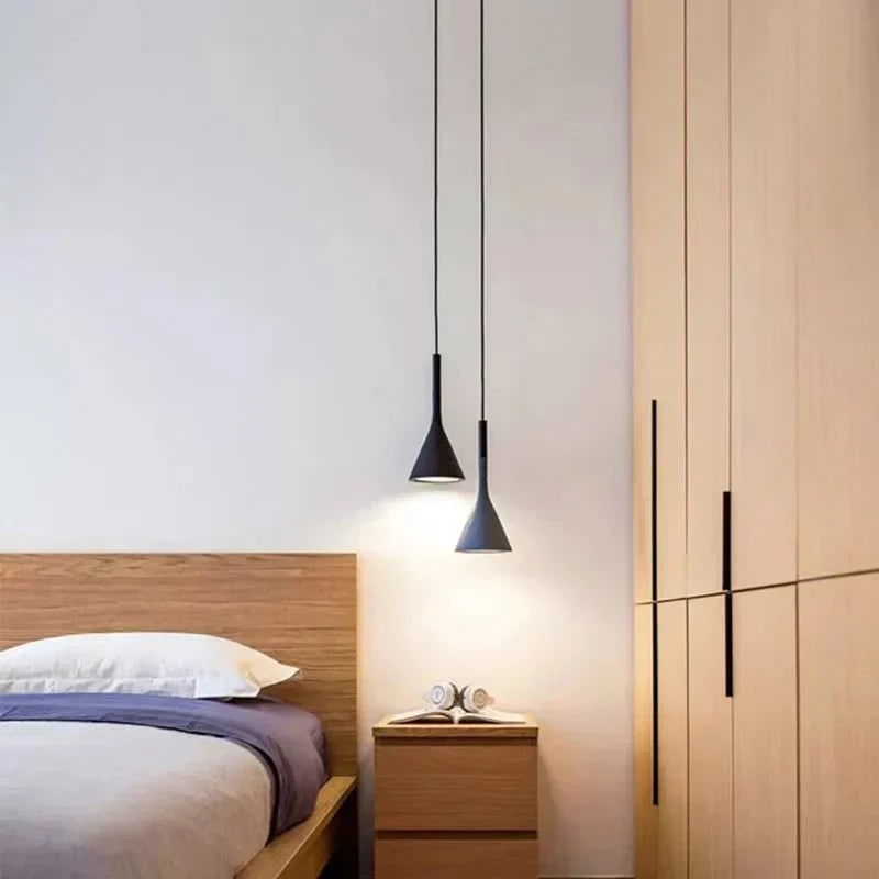 Pendant Light Fixture with Adjustable Cord Minimalist Cone Shade Modern Ceiling Lamp - Image 3