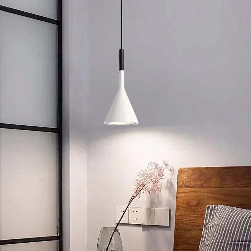 Pendant Light Fixture with Adjustable Cord Minimalist Cone Shade Modern Ceiling Lamp - Image 5