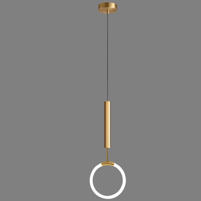 Pendant Light with Gold Plated Ring LED Design and Minimalist Geometric Form for Kitchen Living Room - Image 8