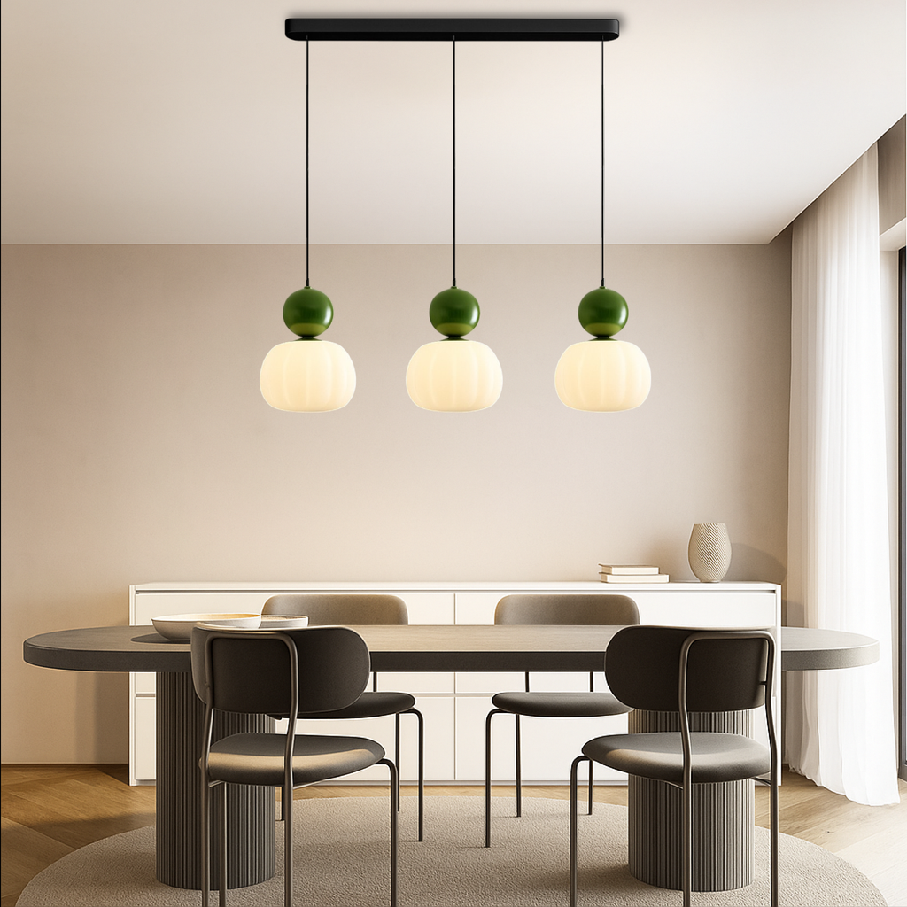 Pendant Light with Translucent Shade and Spherical Accent for Kitchen Living Room - Image 3