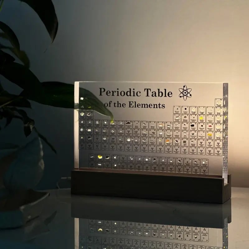 Periodic Table Display with Real Element Samples and LED Illuminated Acrylic Base - Image 13