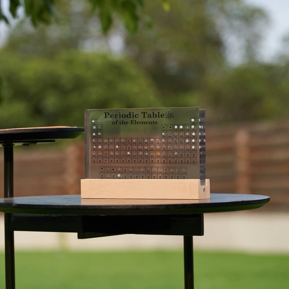 Periodic Table Display with Real Element Samples and LED Illuminated Acrylic Base - Image 15