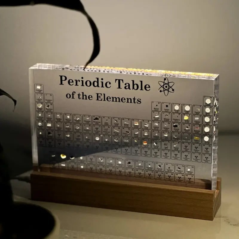 Periodic Table Display with Real Element Samples and LED Illuminated Acrylic Base - Image 17