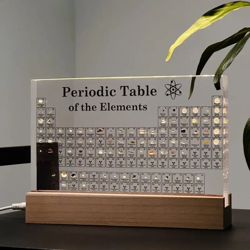 Periodic Table Display with Real Element Samples and LED Illuminated Acrylic Base - Image 18