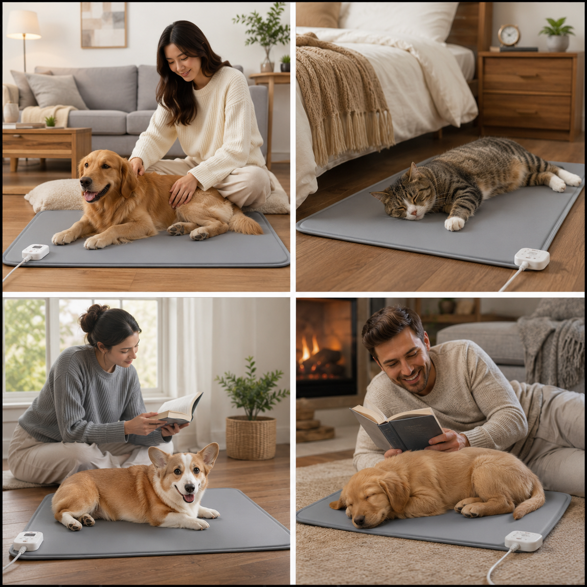 Pet Heating Pad Electric Heated Dog and Cat Bed Mat with Waterproof Fabric - Image 11