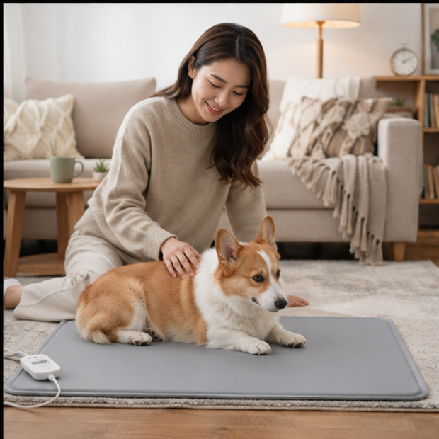 Pet Heating Pad Electric Heated Dog and Cat Bed Mat with Waterproof Fabric - Image 13