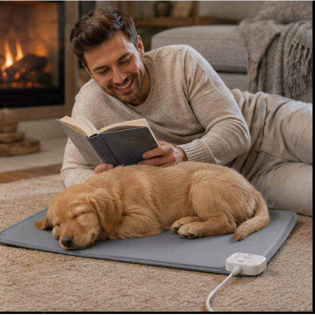Pet Heating Pad Electric Heated Dog and Cat Bed Mat with Waterproof Fabric - Image 9