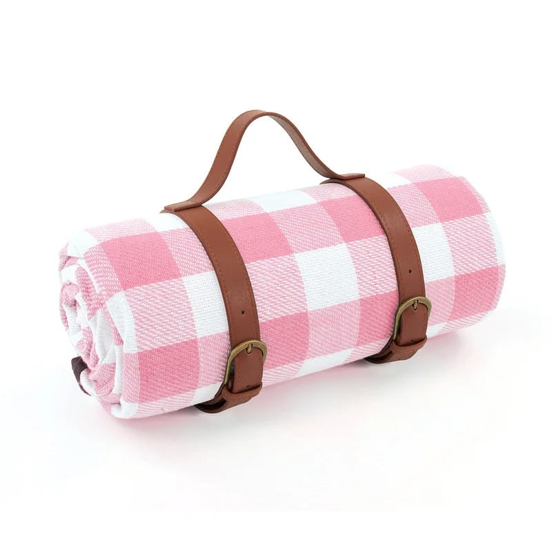Picnic Blanket with Carrying Strap Waterproof Backing and Foldable Design - Image 6