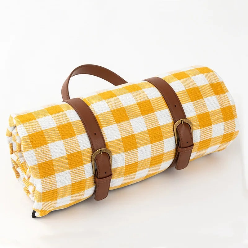 Picnic Blanket with Carrying Strap Waterproof Backing and Foldable Design - Image 7