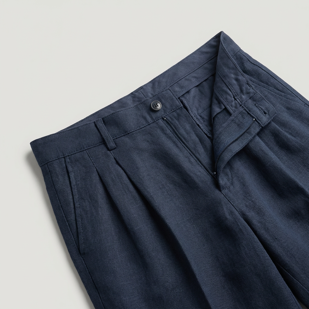Pietro | Pantaloncini Uomo Bianchi Classici con Risvolto