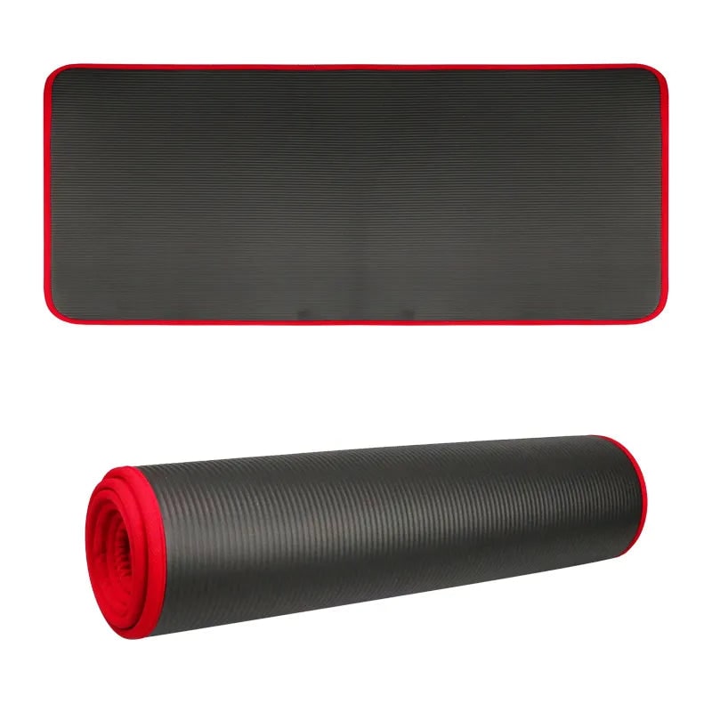 Pilates Exercise Mat with 10mm Thick Foam Cushioning Non-Slip Surface and Fabric Bound Edges - Image 10