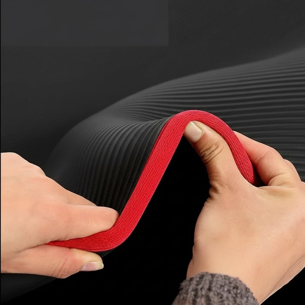 Pilates Exercise Mat with 10mm Thick Foam Cushioning Non-Slip Surface and Fabric Bound Edges - Image 3