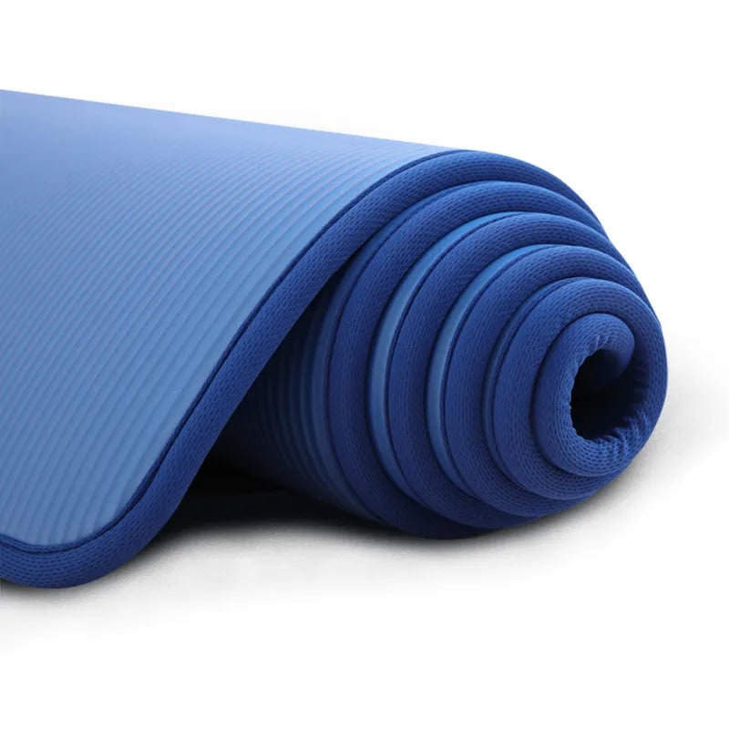 Pilates Exercise Mat with 10mm Thick Foam Cushioning Non-Slip Surface and Fabric Bound Edges - Image 5