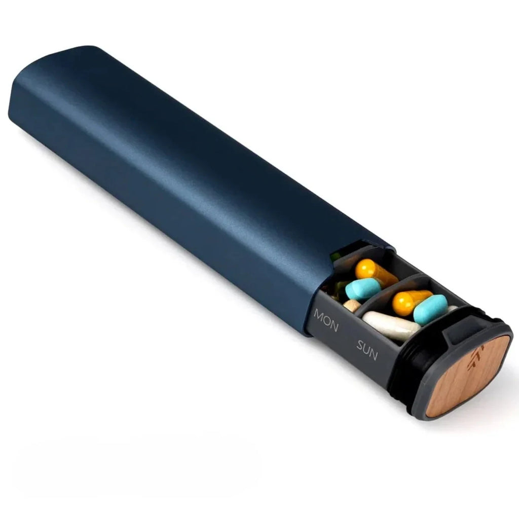Pill Organizer with 7 Daily Compartments Sliding Tray and Protective Sleeve - Image 7