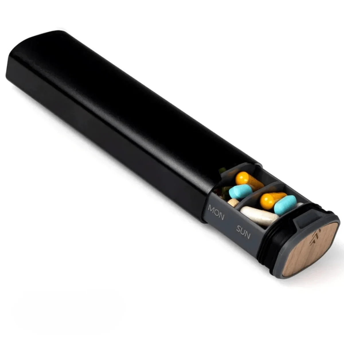Pill Organizer with 7 Daily Compartments Sliding Tray and Protective Sleeve - Image 9